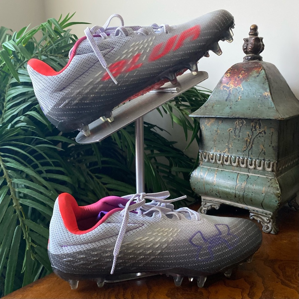 Under Armour UA Blur Smoke MC Women’s Gray Purple Size 10 Cleats